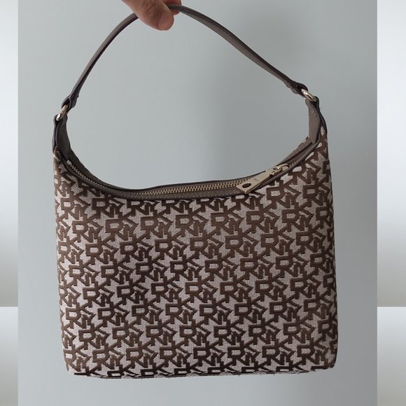 DKNY All Over Monogram Print Shoulder Bag - Picture 13 of 14